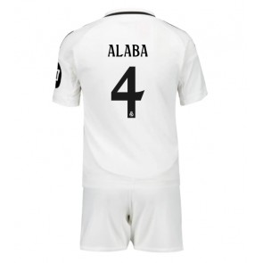 Billiga Real Madrid David Alaba #4 Hemmatröja Barn 2024-25 Kortärmad (+ Korta byxor)